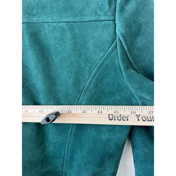 X by NBD Nicole Petrol Green Suede Coat NWOT size 4 - Picture 11 of 13